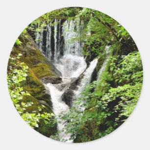 WATERFALL CLASSIC ROUND STICKER
