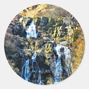 WATERFALL CLASSIC ROUND STICKER