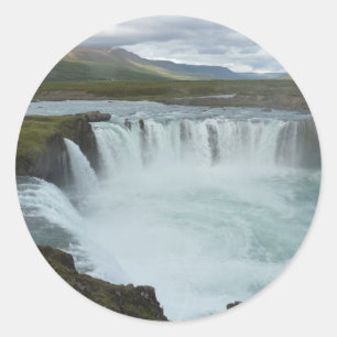 waterfall classic round sticker
