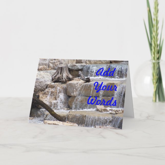 Waterfall- customise card (Front)