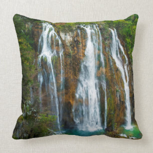 Waterfall elevated view, Croatia Cushion