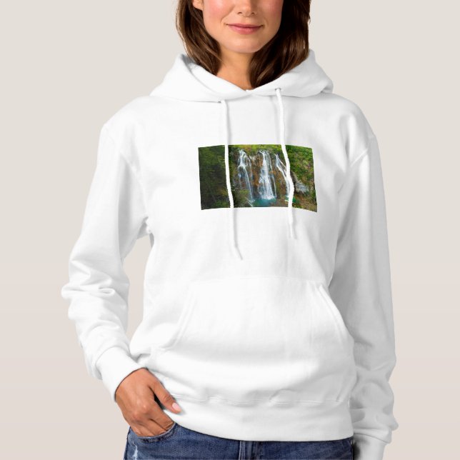 Waterfall elevated view, Croatia Hoodie (Front)