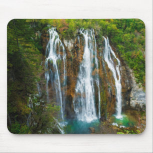 Waterfall elevated view, Croatia Mouse Mat