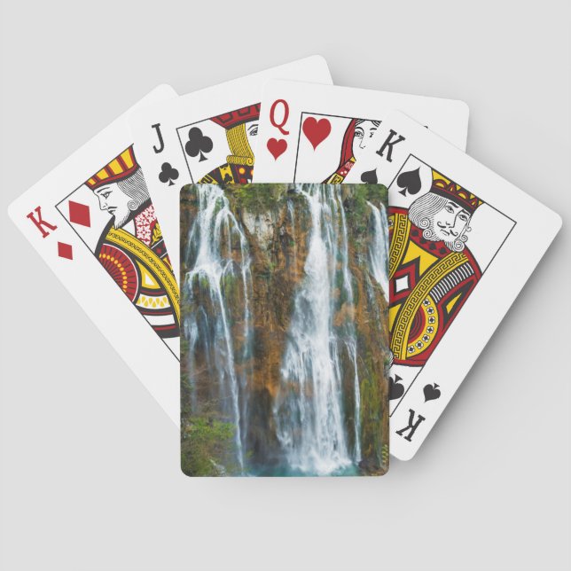Waterfall elevated view, Croatia Playing Cards (Back)