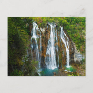 Waterfall elevated view, Croatia Postcard