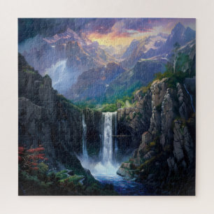Waterfall Fantasy World Jigsaw Puzzle