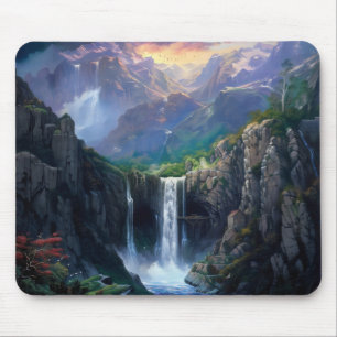 Waterfall Fantasy World Mouse Mat