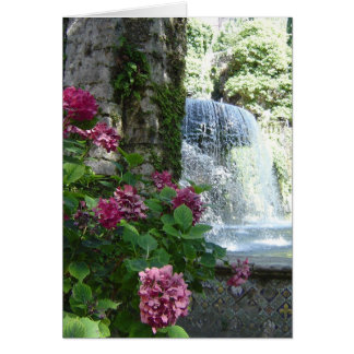 Waterfall floral blank all occasion card