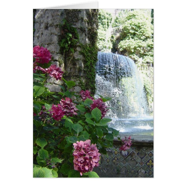 Waterfall floral blank all occasion card (Front)