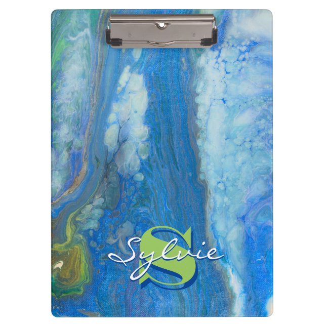 Waterfall Fluid Painting Clipboard (Front)
