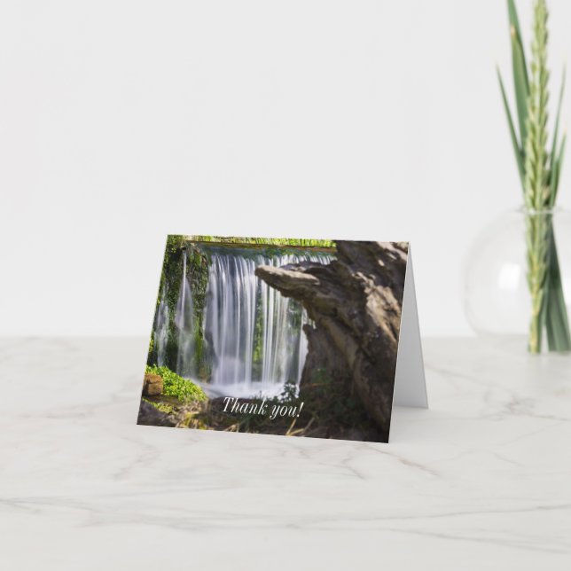 Waterfall Focused Thank You Card (Front)