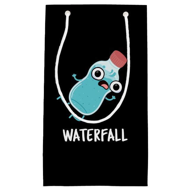 Waterfall Funny Water Pun Dark BG Small Gift Bag (Front)