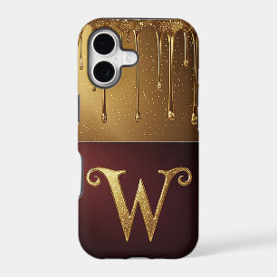 ✨ Waterfall Glitter W Monogram Dripping Luxe