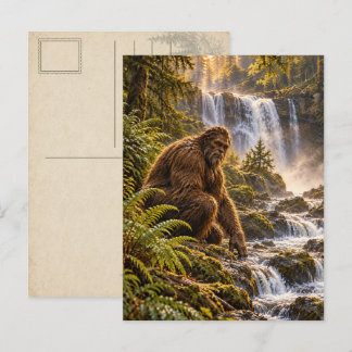 Waterfall Guardian Bigfoot Postcard