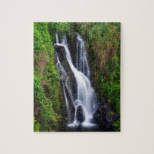 Waterfall, Hamakua coast, Hawaii Jigsaw Puzzle (Vertical)