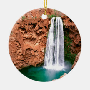 Waterfall Havasupai Mooni Grand Canyon Arizona Ceramic Tree Decoration