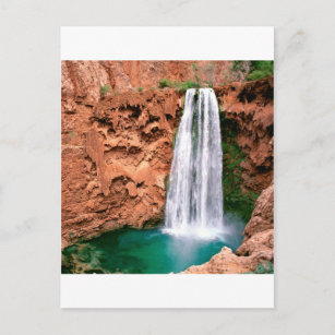 Waterfall Havasupai Mooni Grand Canyon Arizona Postcard