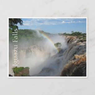 waterfall iguazu postcard