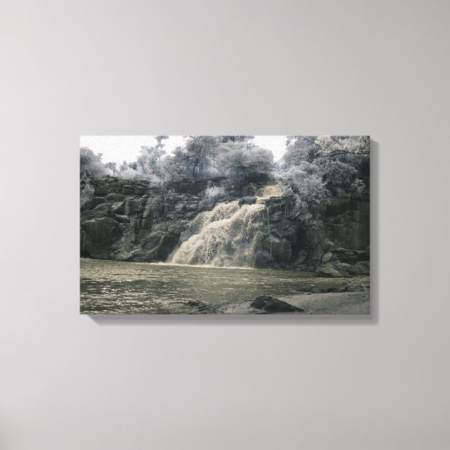 Waterfall in Africa/infrared photography Canvas Print (Front)