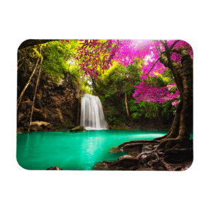 Waterfall in Autumn Forest Magnet