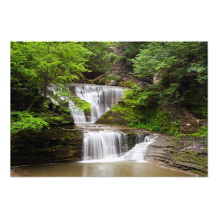 Waterfall in Buttermilk Falls State Park, New York Photo Print