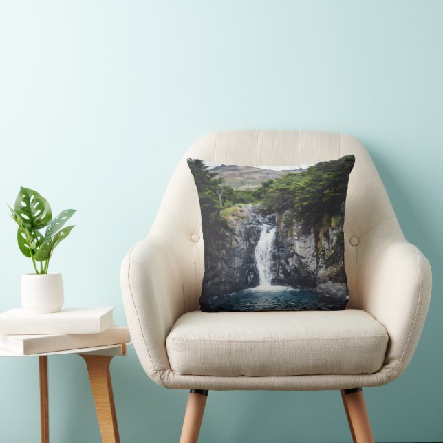 Waterfall in Forest Cushion (Chair)
