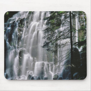 Waterfall in forest, Oregon Mouse Mat