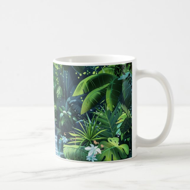 Waterfall in Jungle Coffee Mug (Right)