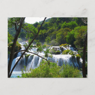 Waterfall in Krka National Park - Croatia postcard