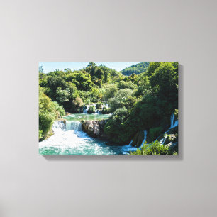 Waterfall in Krka National Park - Dalmatia,Croatia Canvas Print