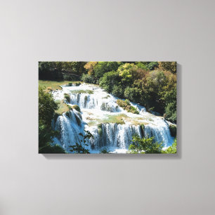 Waterfall in Krka National Park - Dalmatia,Croatia Canvas Print
