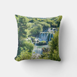 Waterfall in Krka National Park - Dalmatia,Croatia Cushion