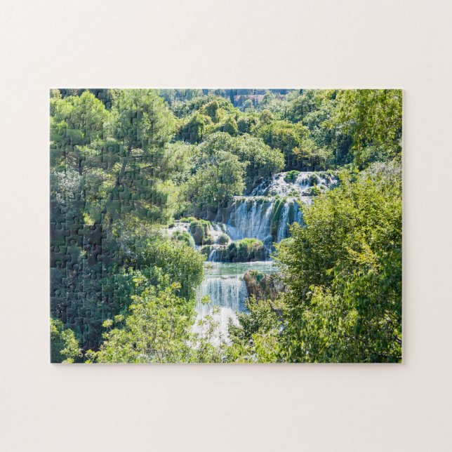 Waterfall in Krka National Park - Dalmatia,Croatia Jigsaw Puzzle (Horizontal)