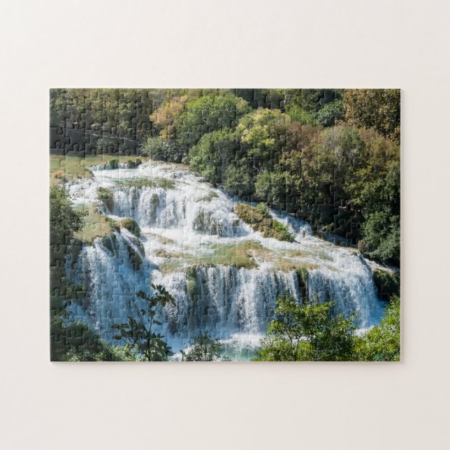 Waterfall in Krka National Park - Dalmatia,Croatia Jigsaw Puzzle (Horizontal)