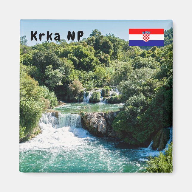 Waterfall in Krka National Park - Dalmatia,Croatia Magnet (Front)