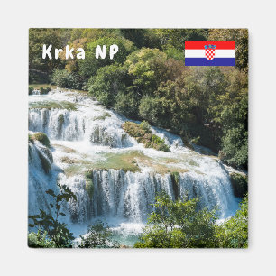 Waterfall in Krka National Park - Dalmatia,Croatia Magnet