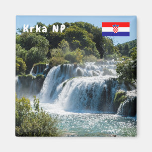 Waterfall in Krka National Park - Dalmatia,Croatia Magnet