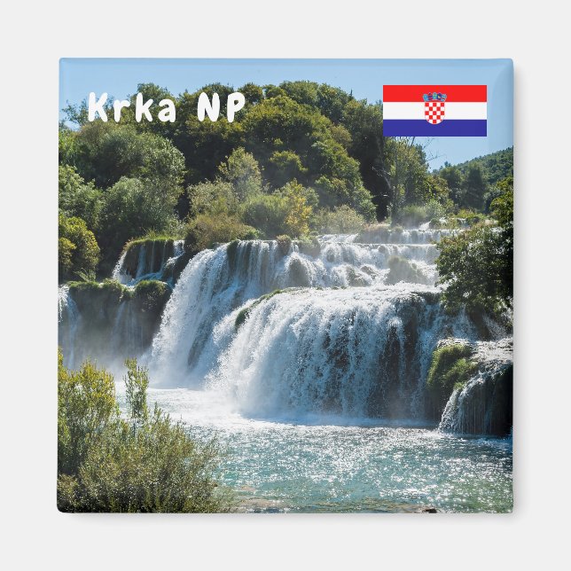Waterfall in Krka National Park - Dalmatia,Croatia Magnet (Front)