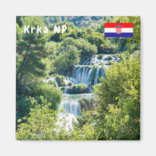 Waterfall in Krka National Park - Dalmatia,Croatia Magnet