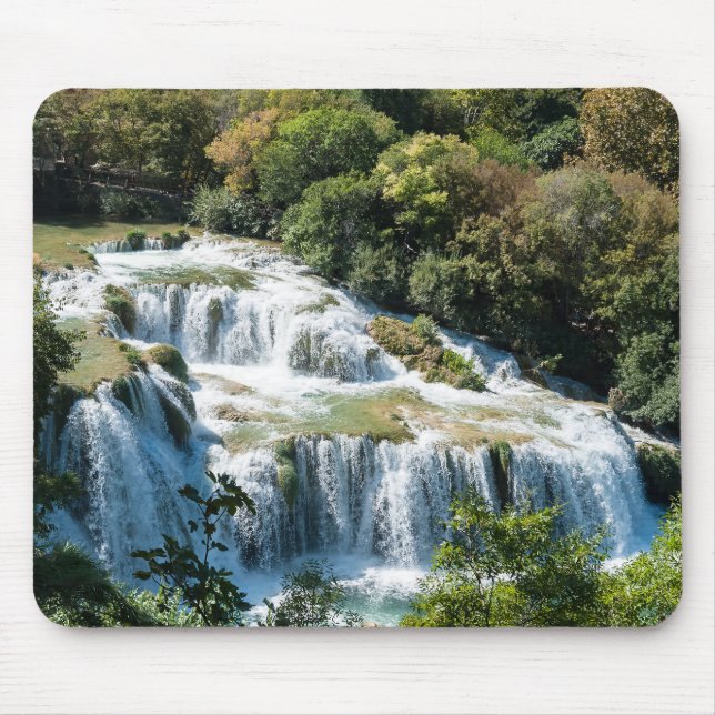 Waterfall in Krka National Park - Dalmatia,Croatia Mouse Mat (Front)