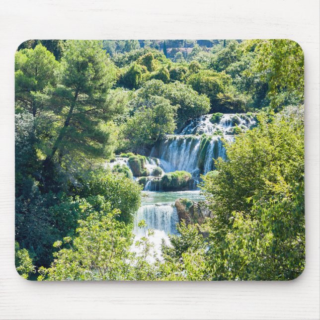 Waterfall in Krka National Park - Dalmatia,Croatia Mouse Mat (Front)