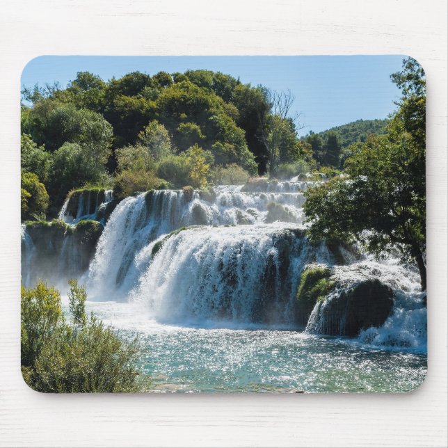 Waterfall in Krka National Park - Dalmatia,Croatia Mouse Mat (Front)