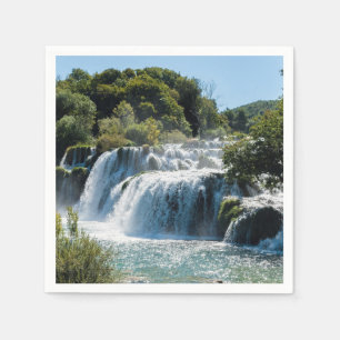 Waterfall in Krka National Park - Dalmatia,Croatia Napkin