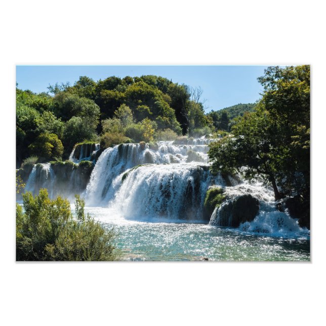 Waterfall in Krka National Park - Dalmatia,Croatia Photo Print (Front)