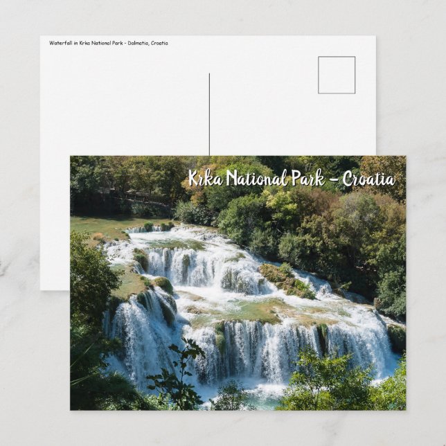 Waterfall in Krka National Park - Dalmatia,Croatia Postcard (Front/Back)