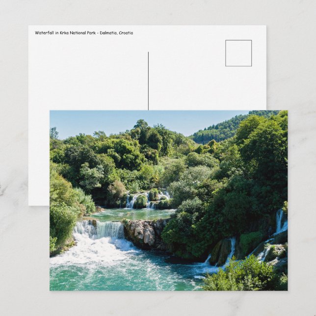Waterfall in Krka National Park - Dalmatia,Croatia Postcard (Front/Back)