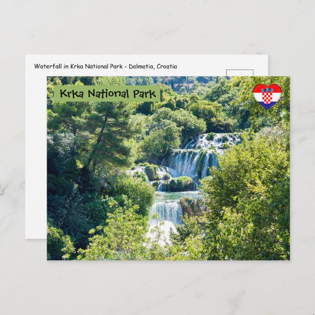 Waterfall in Krka National Park - Dalmatia,Croatia Postcard (Front/Back)