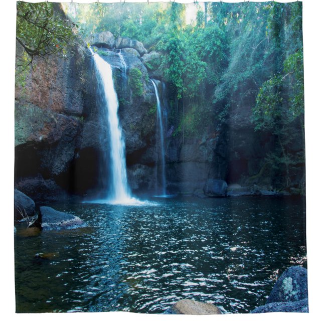 Waterfall in Natureland Shower Curtain (Front)