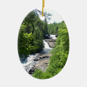 WATERFALL in NC Ceramic Tree Decoration