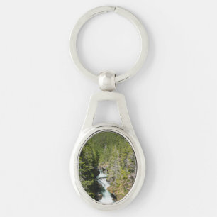 Waterfall in Olympic National Forest Key Ring